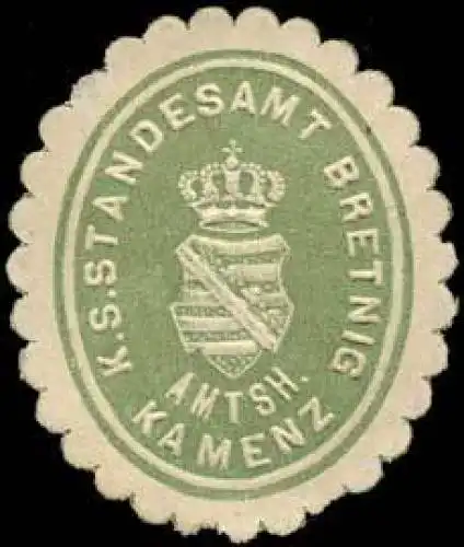 K.S. Standesamt Bretnig - Amtsh. Kamenz
