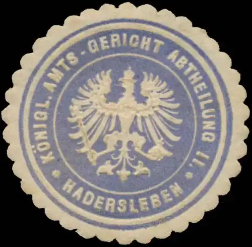 K. Amts-Gericht Abtheilung II Hadersleben