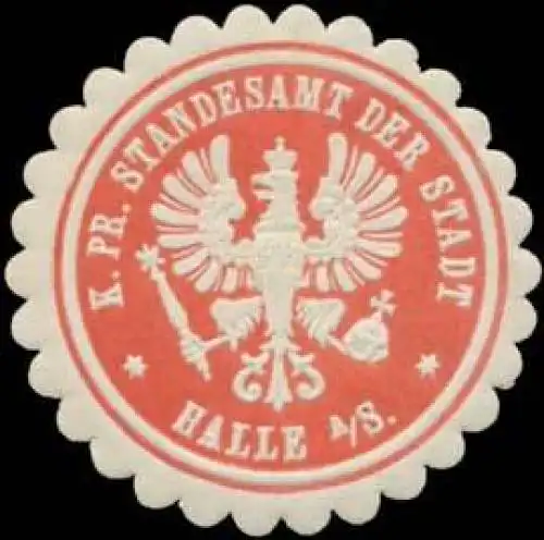 K.Pr. Standesamt der Stadt Halle/S