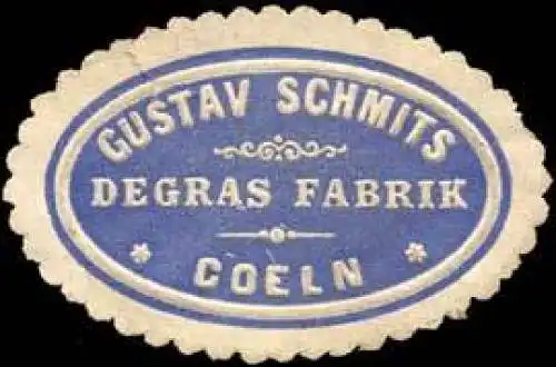 Degras Fabrik Gustav Schmits - Coeln