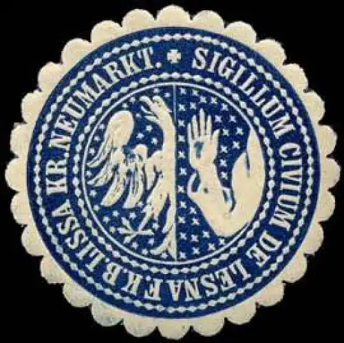 Sigillum Civium de Lesna F.K.B. Lissa Kreis Neumarkt