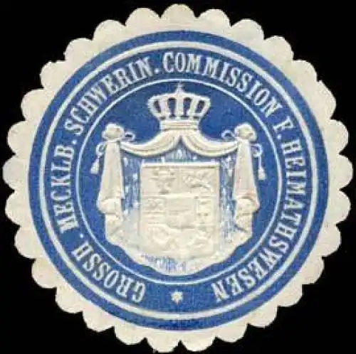 Grossh. Mecklb. Schwerin. Commission fÃ¼r Heimathwesen
