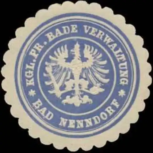 Kgl. Pr. Bade Verwaltung Bad Nenndorf