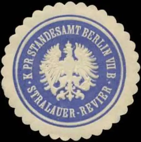 K.Pr. Standesamt Berlin VII B Stralauer-Revier