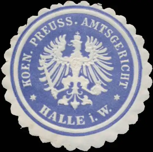 K.Pr. Amtsgericht Halle in Westfalen