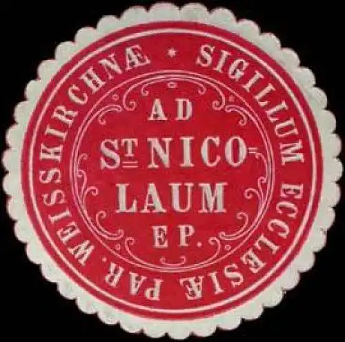 Sigillum Ecclesiae Par. Weisskirchna Ad St. Nicolaum Ep