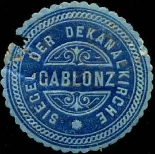 Siegel der Dekanalkirche Gablonz