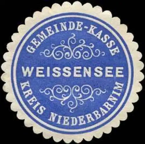 Gemeinde-Kasse Weissensee - Kreis Niederbarnim
