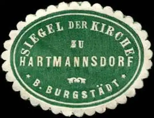 Siegel der Kirche zu Hartmannsdorf bei BurgstÃ¤dt