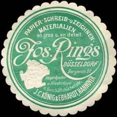 Papier-Schreib- und Zeichnen-Materialien Josef Rings - DÃ¼sseldorf