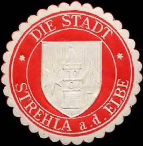 Die Stadt Strehla an der Elbe