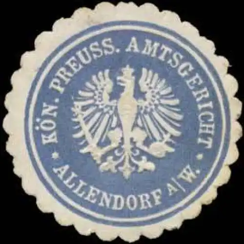 K.Pr. Amtsgericht Allendorf a/Werra