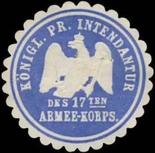 K.Pr. Intendantur des 17ten Armee-Korps