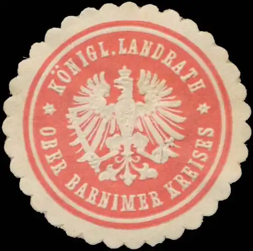 K. Landrat Ober Barnimer Kreises