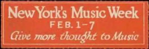 New Yorks Music Week