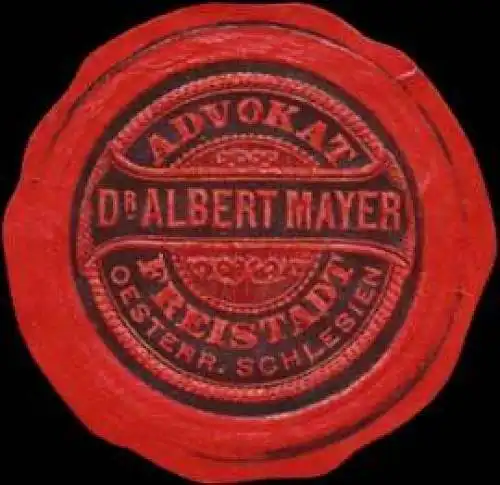 Dr. Albert Mayer Advokat Freistadt/Schlesien