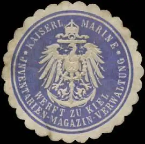 K. Marine Werft zu Kiel Inventarien-Magazin-Verwaltung