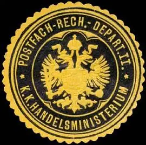 Postfach-Rech.-Departement II. K.K. Handelsministerium