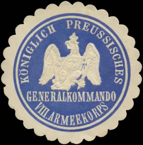 K.Pr. Generalkommando VIII. Armeekorps