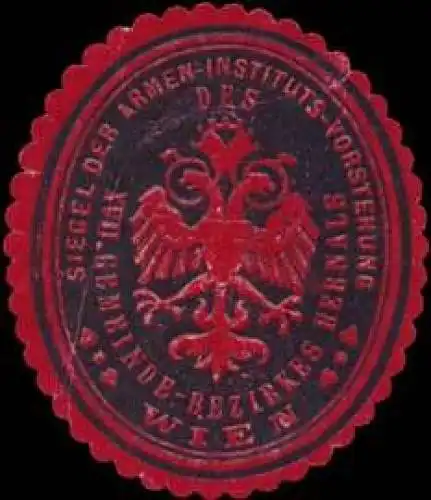 Siegel der Armen-Instituts-Vorstehung des XVII. Gemeinde-Bezirkes Hernals Wien