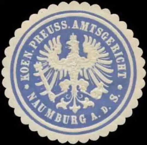 Koen. Preuss. Amtsgericht Naumburg/Saale