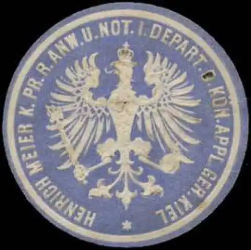 Heinrich Meier K. Pr. Rechtsanwalt und Notar