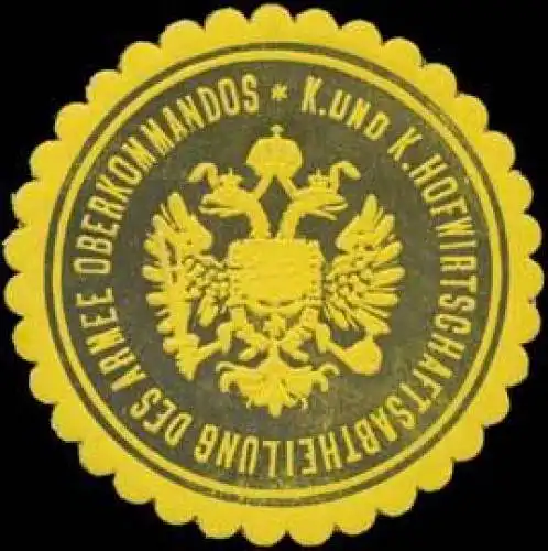 K. und K. Hofwirtschaftsabtheilung des Armee Oberkommandos