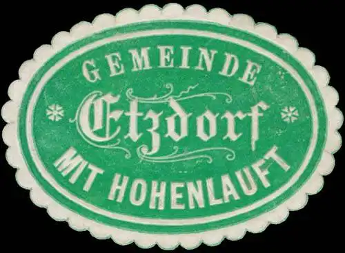 Gemeinde Etzdorf mit Hohenlauft
