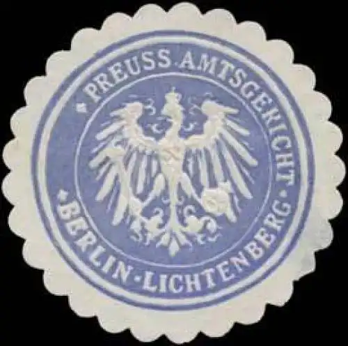 Preuss. Amtsgericht Berlin-Lichtenberg