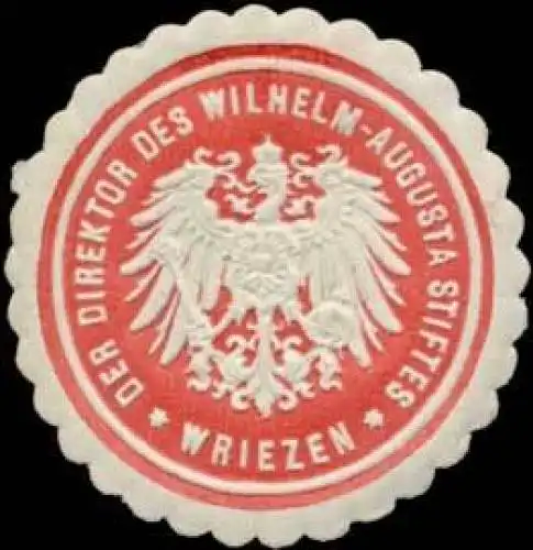 Der Direktor des Wilhelm-Augusta Stiftes Wriezen