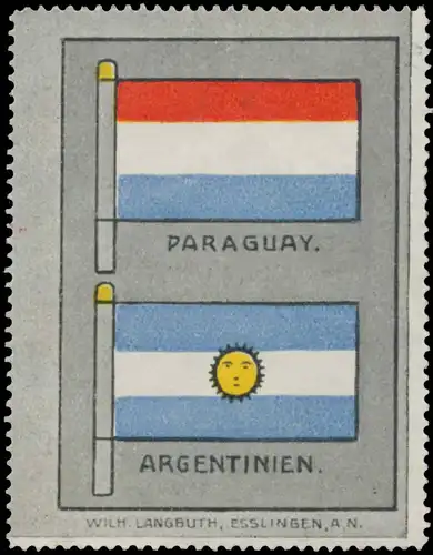 Paraguay - Argentinien Flagge