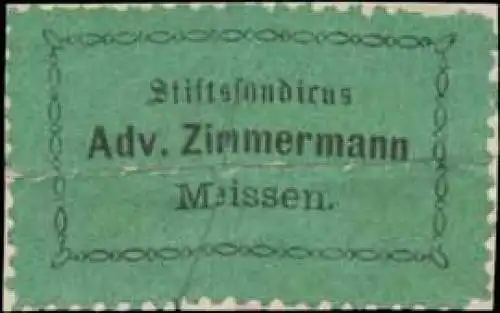 Stifssyndicus Advocat Zimmermann-Meissen