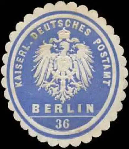 Kaiserl. Deutsches Postamt Berlin 36