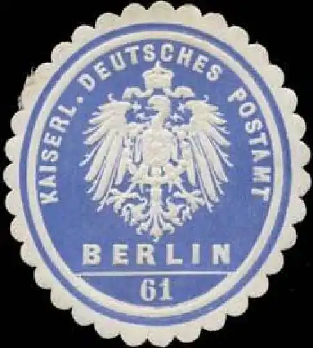 Kaiserl. Deutsches Postamt Berlin 61