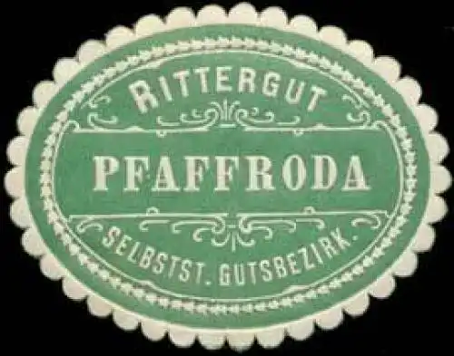 Rittergut Pfaffroda selbstst. Gutsbezirk