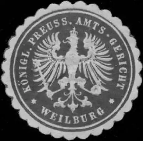 K.Pr. Amts-Gericht Weilburg