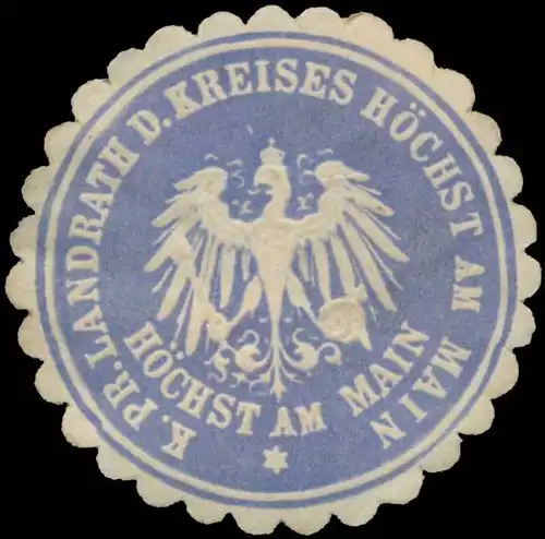 K.Pr. Landrath des Kreises HÃ¶chst am Main