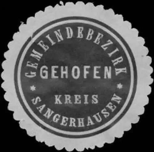 Gemeindebezirk Gehofen Kreis Sangerhausen