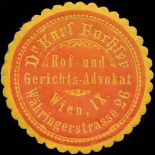 Dr. Kurt Forhler Hof- und Gerichts-Advokat