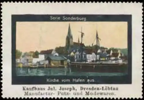 Kirche vom Hafen aus