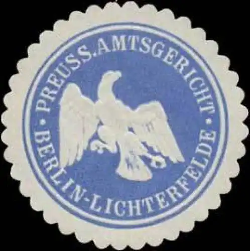Preuss. Amtsgericht Berlin-Lichterfelde