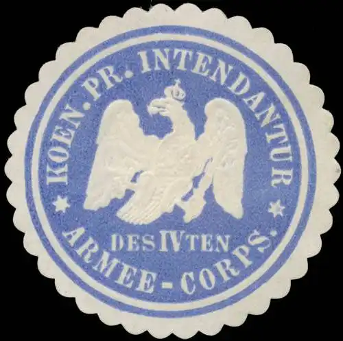 K. Pr. Intendantur des IVten Armeekorps