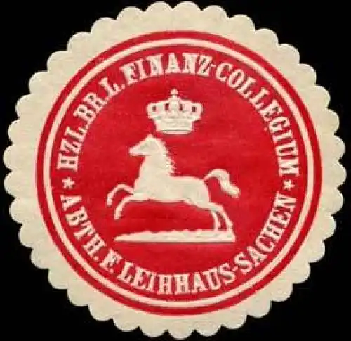 Hzl. Br. L. Finanz-Collegium - Abth. fÃ¼r Leihhaus-Sachen