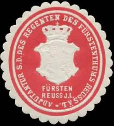 Adjutantur S.D. des Regenten des FÃ¼rstenthums Reuss. Ã¤. L
