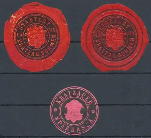 Kratzau/BÃ¶hmen Sammlung Siegelmarken