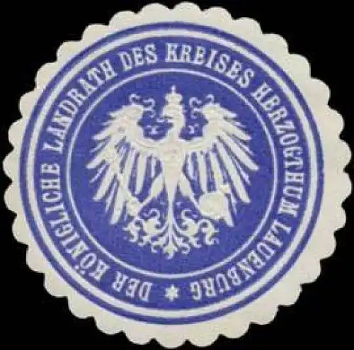 Der K. Landrath des Kreises Hertogthum Lauenburg