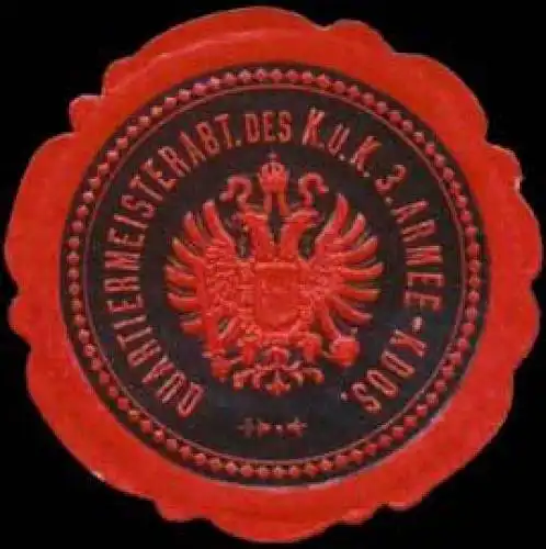 Quartiermeisterabteilung des K.u.K. 3. Armee-Kommandos