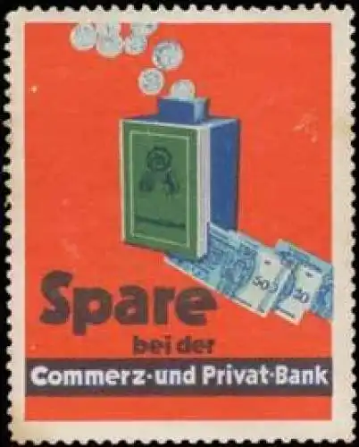 Spare bei der Commerz- und Privat-Bank