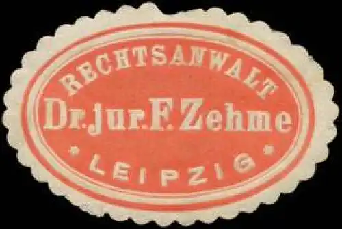Rechtsanwalt Dr. jur. F. Zehme