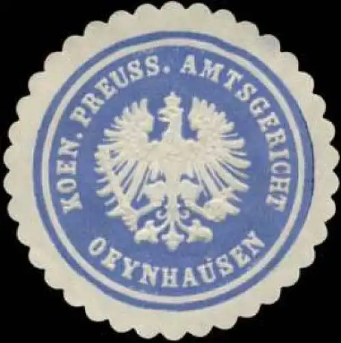 K. Pr. Amtsgericht Oeynhausen